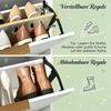 Narrow Shoe Cabinet for Up To 12 Pairs of Shoes, Shoe Furniture with 2 Fold-out Doors and Adjustable Shelves for Hallway