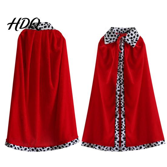 Role Play Costume for Adults Kids King Robe Adults Velvet Queen Royal Cosplay Cape Medieval Halloween Cloak Viking Prince Dress Up Accessory