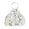 Fukuske Flower Pattern Drawstring Tulle Fukuske . (Dot Fukuske)Pale Bag, Material,