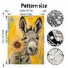 DIY Pearl Painting Canvas Sunflower Donkey Pattern 3D Bead Art Kit Relaxing Handmade Craft for Room Wall Decor Office Desk Home Creative Gift