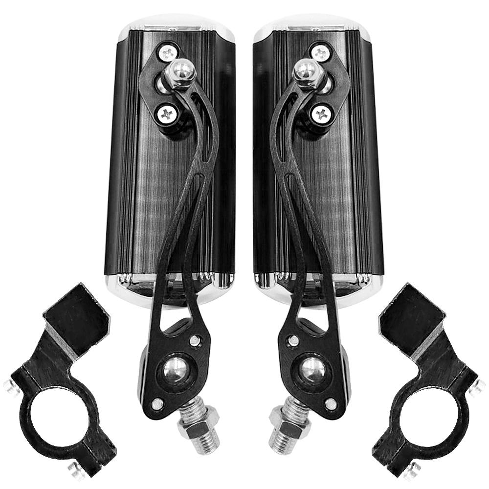 2 Pack Bike Rear View Mirror Adjustable Rotate Mirror Wide Angle Rear View Aluminum Alloy Safety Rearview Mirror