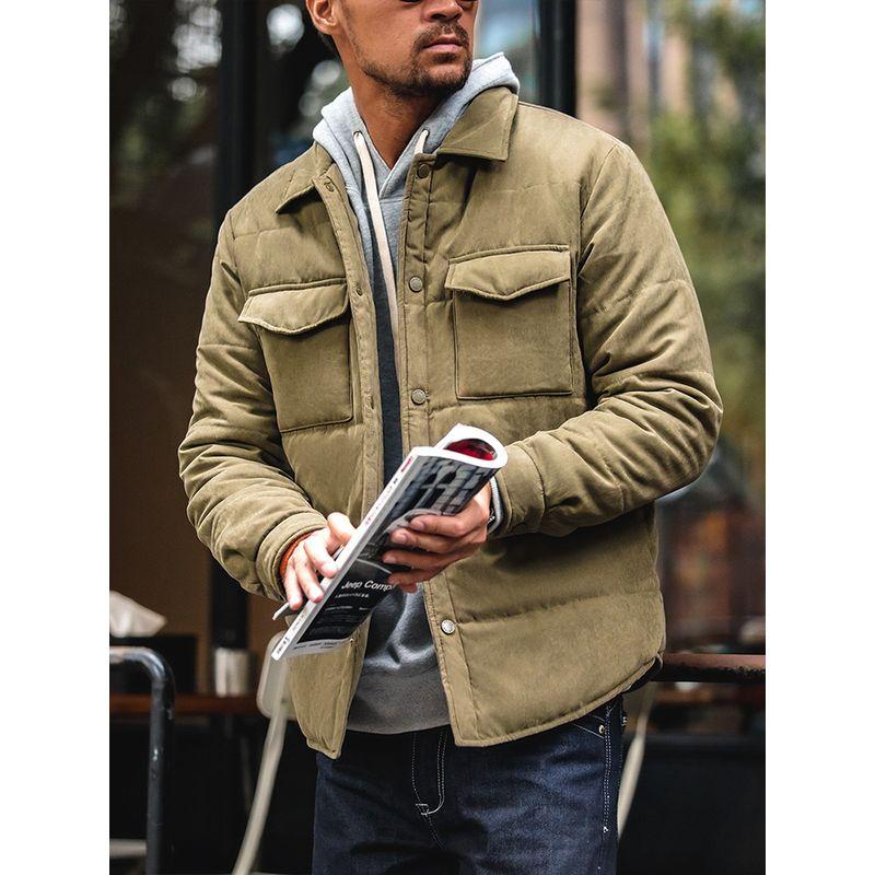 Madden Peach Skin Fabric Comfortable Heattech Thickened Autumn and Winter Cargo Pants
