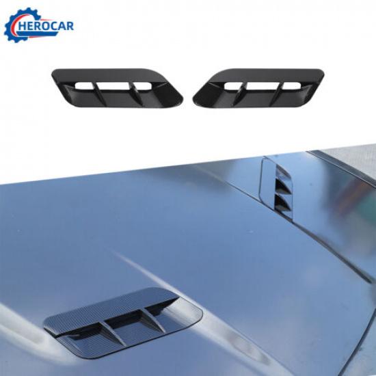 Carbon Fiber Engine Hood Scoop Air Vent Decor Trim For Dodge Challenger SXT 15+