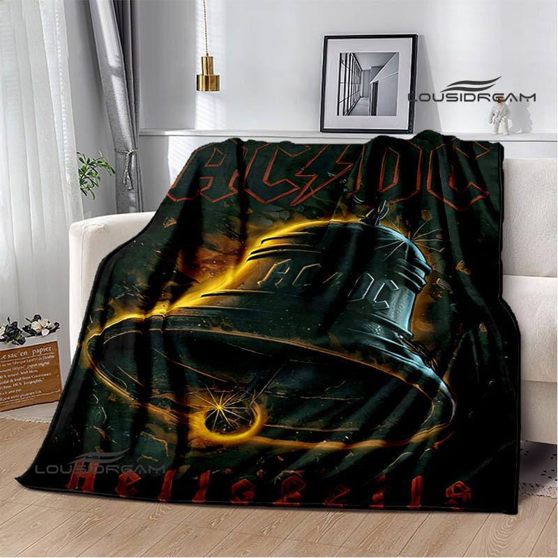 3D Retro Rock band AC/DC printed blanket Picnic blanket Warm Flannel blankets Home bed linings blankets for beds Birthday Gift