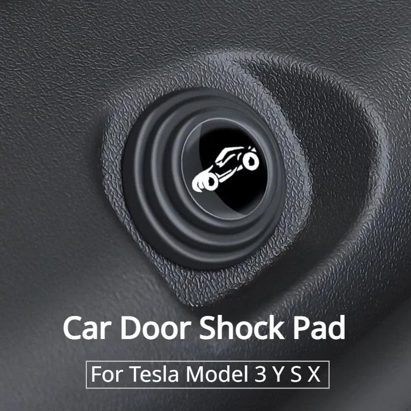 For Tesla Model 3 Y S X Car Door Shock Pad Anti-collision Closing Anti-shock Protection Soundproof Silent Trunk Buffer Gasket