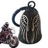 Modische Flügelglocke Vintage Schwarz Motorräder Dekoration Anhänger Herren Motorradglocke Fahrglocke Schlüsselanhänger Anhänger
