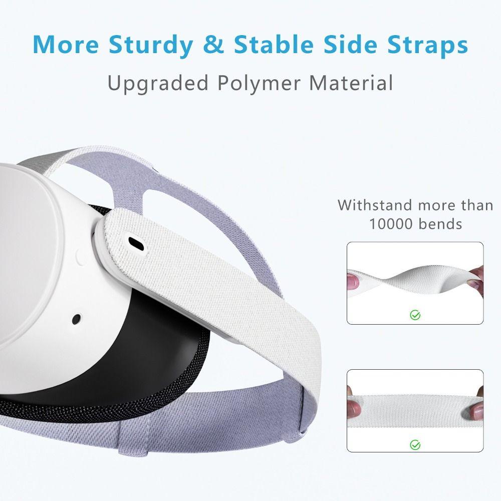 Cinghia di Supporto Fissa Elastica Fascia Regolabile per Cuffie VR Cinturino di Ricambio per Meta Quest 3/3s