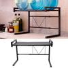 Expandable Microwave Rack Organizer Adjustable Kitchen Countertop Shelf Moisture Rust Proof Storage for Tableware Kitchen