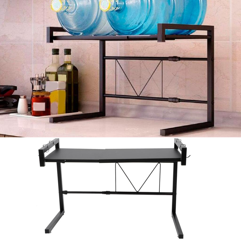 Expandable Microwave Rack Organizer Adjustable Kitchen Countertop Shelf Moisture Rust Proof Storage for Tableware Kitchen