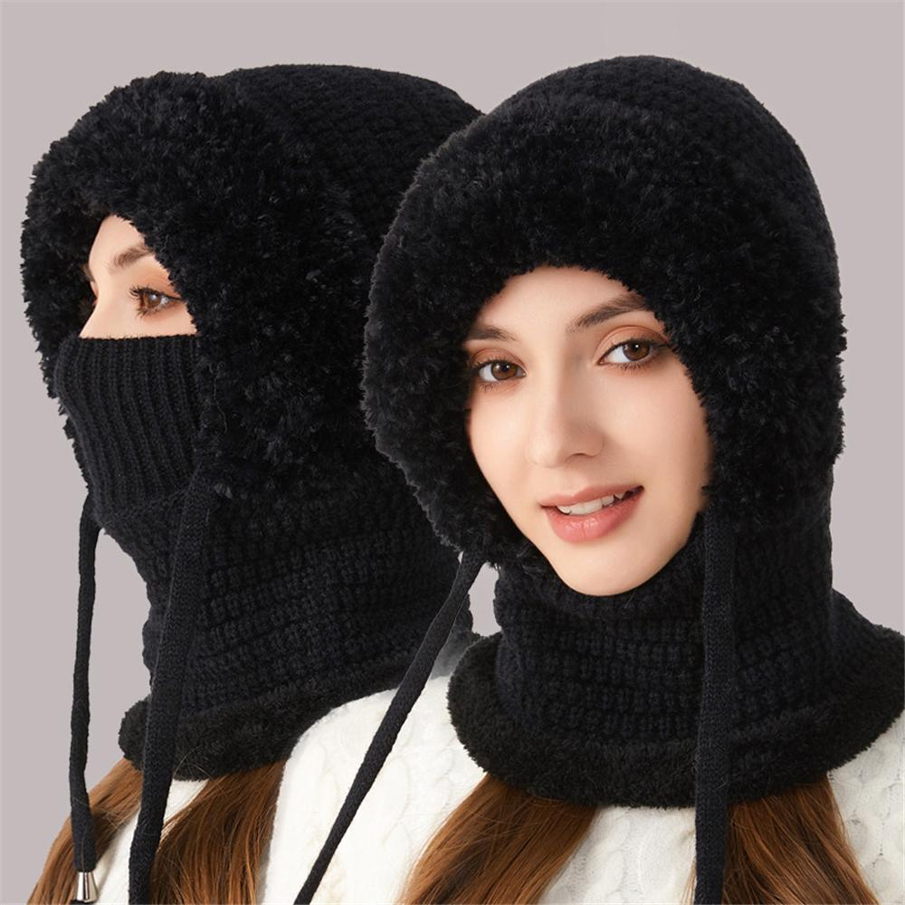 Hooded Balaclavas Face Mask Neck Scarf Set Wind-Resistant Balaclava Ski Hat for Cold Weather