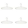 4PCS Rotatable Hook Multi-Hole Clothes Hanger Space-Saving Non-slip Wardrobe Clothes Organizer Plastic Clothes Hanging Rack