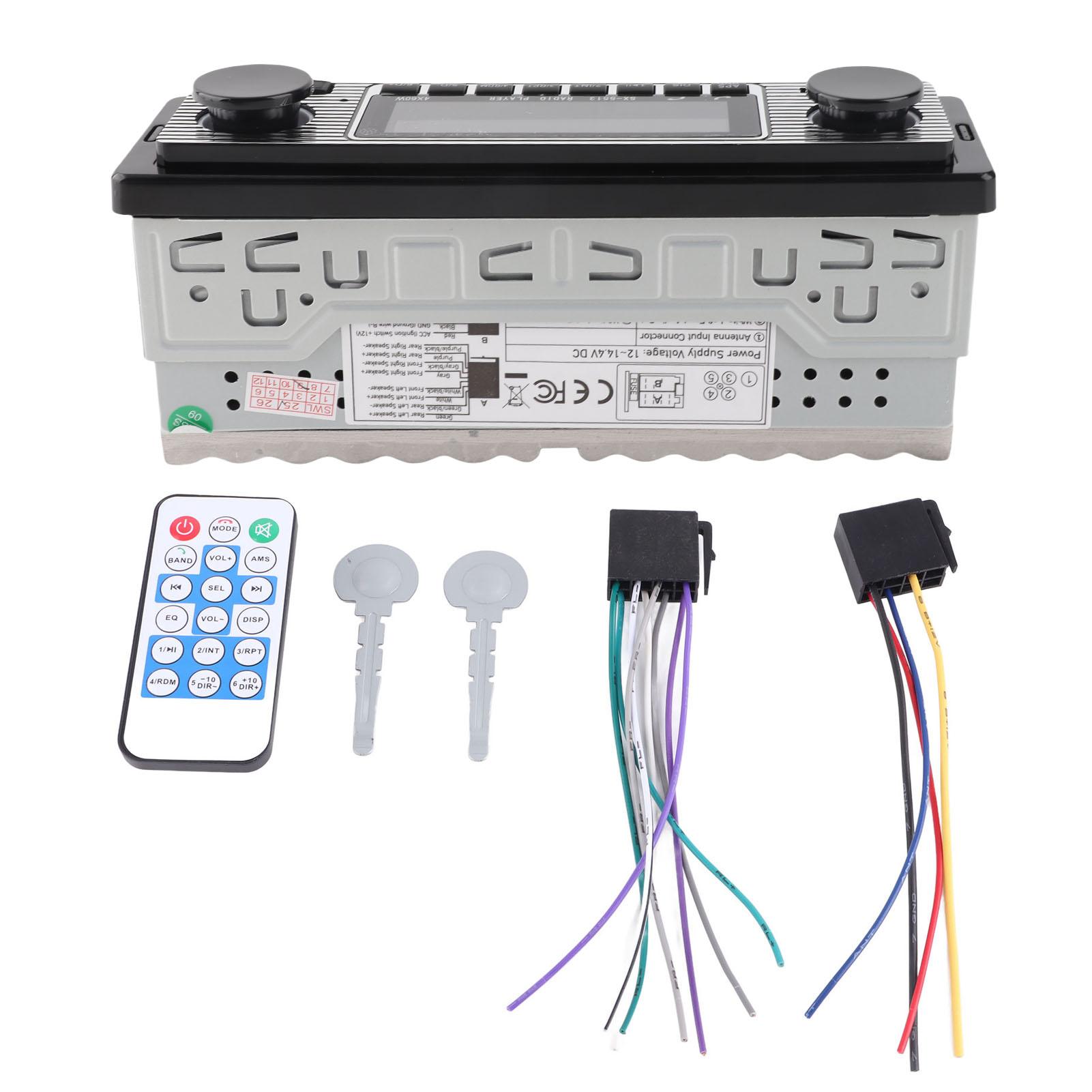 

Bluetooth Car Radio Car Radio Receiver Car Radio MP3 Player Bluetooth FM Remote Channel Audio for Vehicle Driving чорний