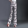 Cuihua Women's Summer Micro-Flare Body-Shaping Pants, 2025 Fashion Trends, Elastic Waist, Slimming and Versatile Design