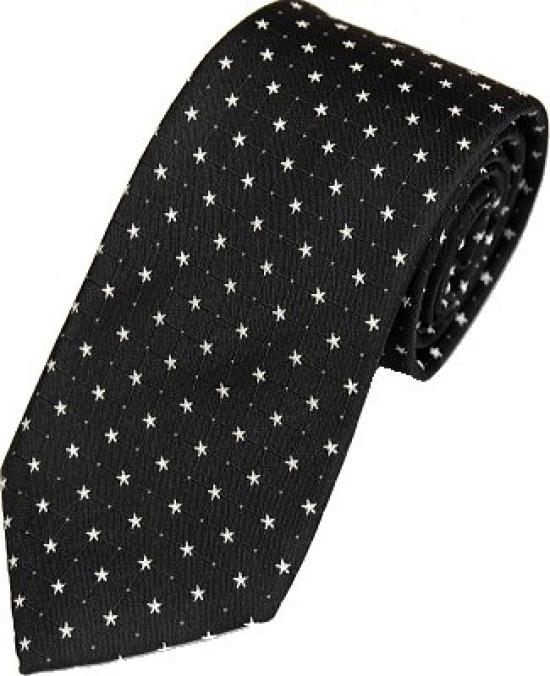 

Маленький шелковый галстук с узором «звездочка» Киото Нисидзин Сделано в Японии D+Arts, Переплетение, (8 см шириной, черный) чёрный