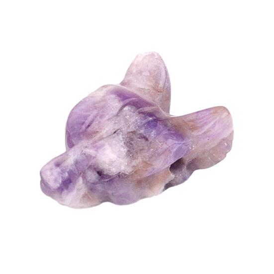 

Wolf Head Stone Ornament Miniature Landscape Sculpture Crystal Texture And Polished Design Decorative Beads for DIY Bracelets Keychains Random Style