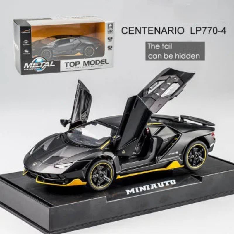 

1/32 Lamborghini LP770 автомобиль литой спортивный автомобиль модель литой звук супер гоночный подъемный хвост детская игрушечная машинка для детей мальчик подарок матовый черный