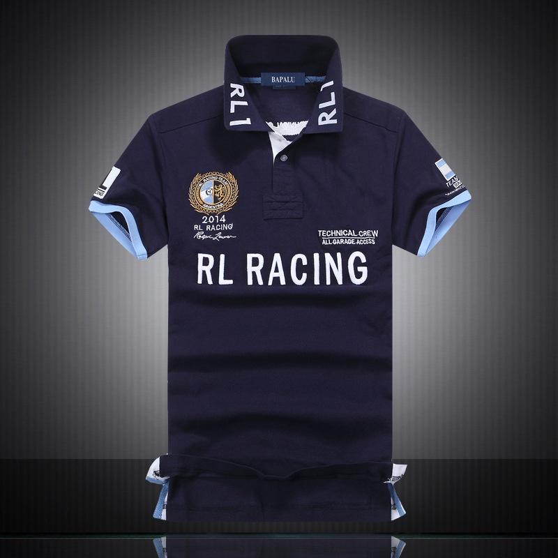 Nuova T-shirt da uomo a maniche corte Rl Racing Misto cotone Comodo Design classico