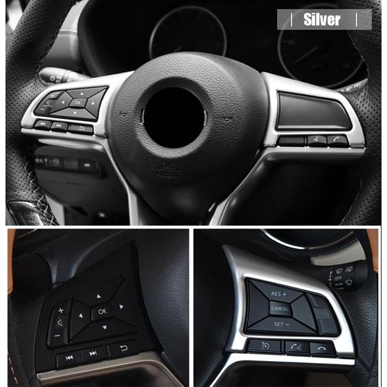 For Nissan Teana Altima 19-2020 Silver Interior Steering Wheel Cover Trim 2P