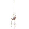 Crystal Sun Catcher Crescent Moon Sun Catcher Rainbow Maker Prism Ornament for Window Balcony Bedroom Garden Hanging