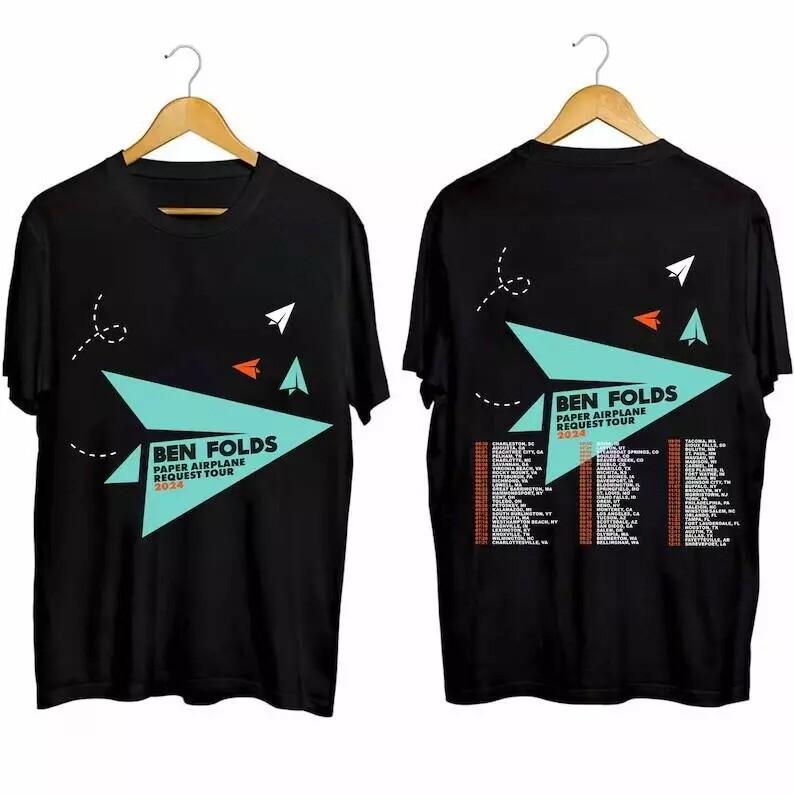 Ben Folds - Paper Airplane Request Tour 2024 T-Shirt N1809_32 XL