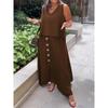Women's Fashionable Casual Loose Sleeveless Plus-size Dress Set