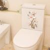 1PC Chinese Style Simple And Elegant Flower Butterfly Stickers For Bathroom,Bathroom, Waterproof  ToiletLid, Toilet Sticker