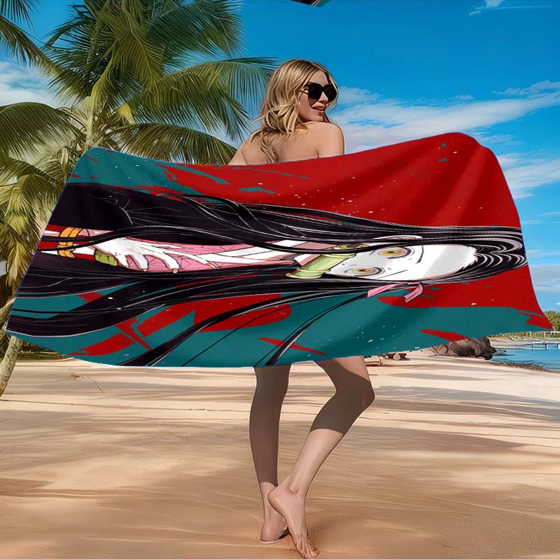 Kamado Dreams In The Night Sky Beach Towel Microfiber Beach Towel, Lightweight and Quick-Dry, for Summer Travel, Swimming Pool Fan Birthday Gift
