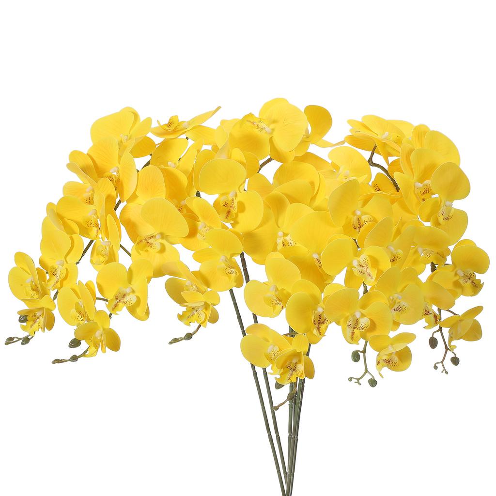 6pcs Artificial Orchid Stems 41" 9 Heads Faux Phalaenopsis Flowers Real Touch Fake Orchid Flower Branch for Vase Home Wedding