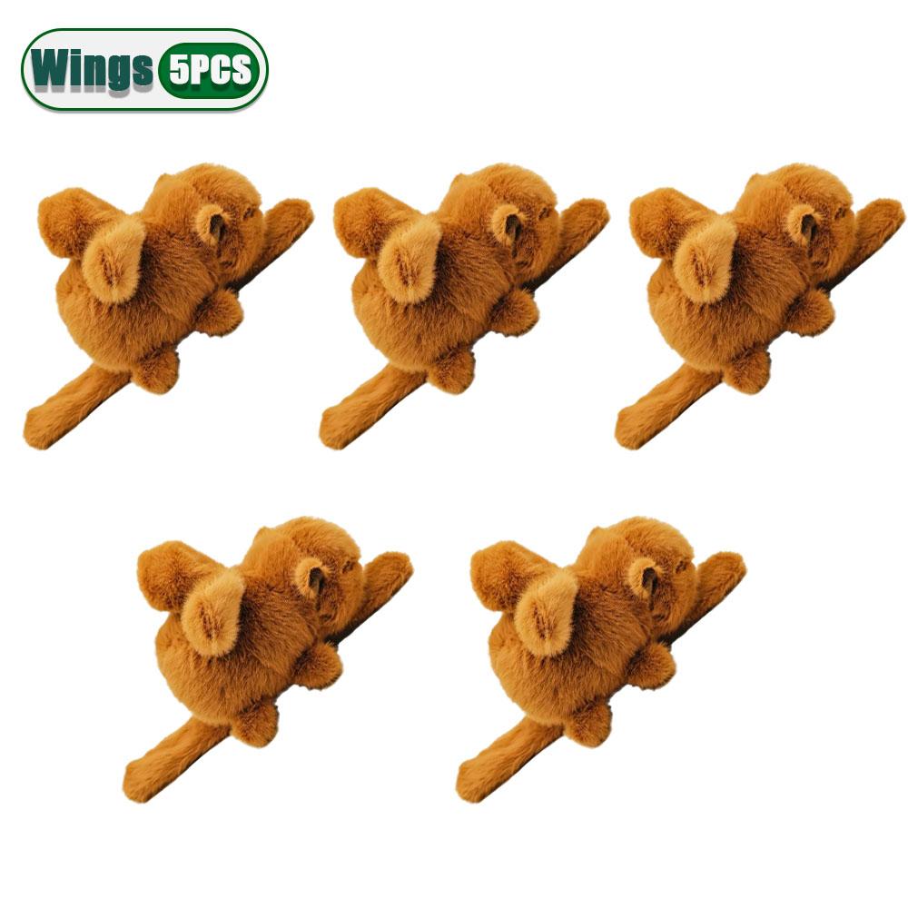 1-10PCS Rytanda Capybara Clap Circle Toys  Capybara Plush Hand Ring Fun Pop Circles Kids  Gift Slap Snap Wrap Wristband Bracelet