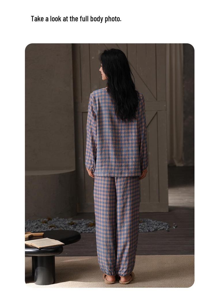 Women's Long Sleeve Pajama Set with Chest Pads - Cloud Cotton, Spring/Autumn, Casual & Stylish for Indoors or Out
