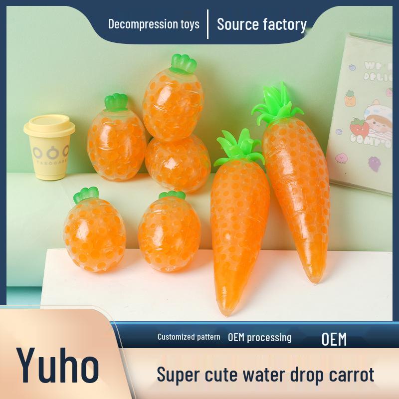 

Creative Easter Carrot Water Beads Stress Relief Squeeze Toy for Kids