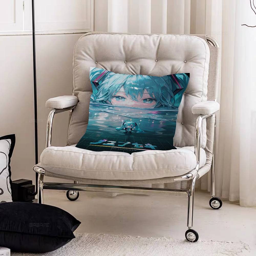 H-Hatsunes M-Miku Pillow Gift Home Office Decoration Bedroom Sofa Car Cushion Cover case 45x45