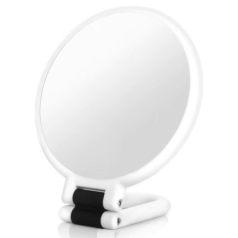 Portable Double-Sided Folding Handheld Beauty Mirror Round Makeup Mirror 30x Magnifying Handle