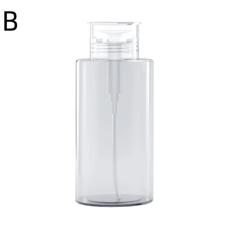 

150ml Lockable Refillable Empty Pump Dispenser for Nail Manicure Cleaner Makeup Remover - Secure Press Bottle Container