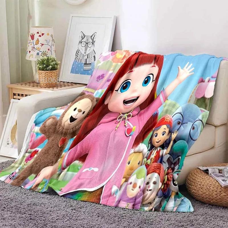 Serie Animata Rainbow Ruby Coperta per Bambini Lulu e Orso Coperta Carina Coperta per Intelligenza e Avventura Personalizzabile con Foto