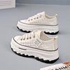 Spring new thick-soled heightening canvas shoes broken size special little white shoes Internet celebrity thin casual breathable board shoes