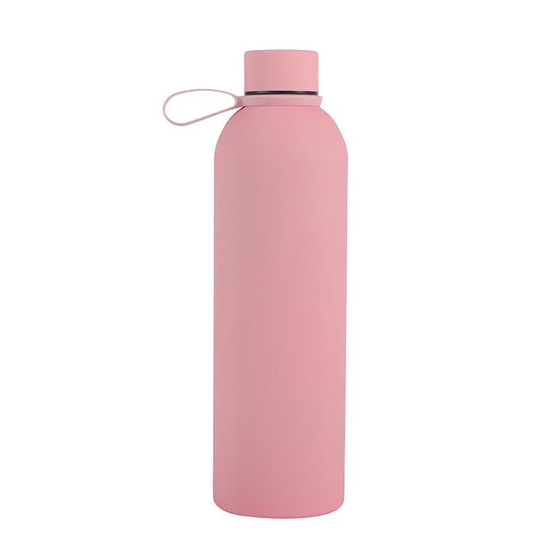750ml Frosted Stainless Steel Sports Thermos Bottle with Narrow Mouth