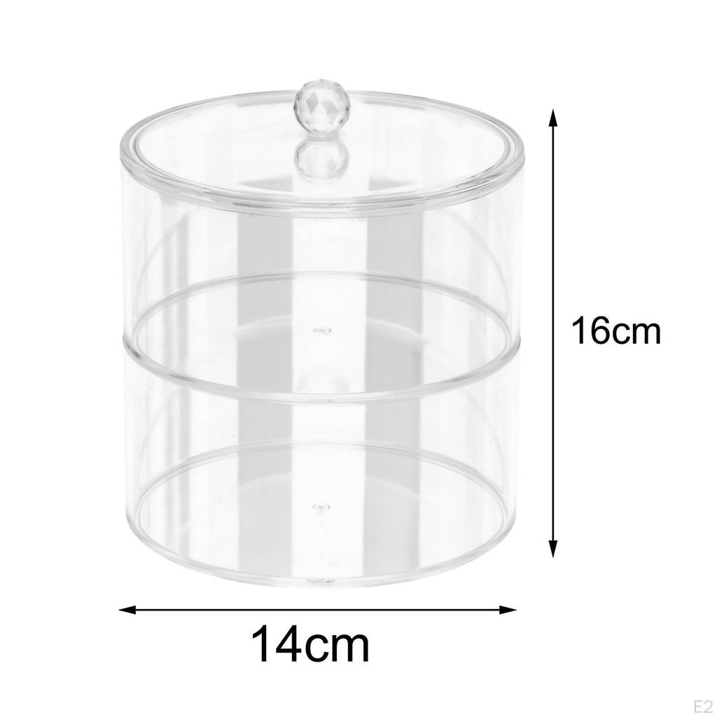 Display Box Case Transparent Multipurpose Cylindrical Organizer Storage for Bedroom