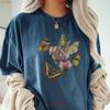 Vintage Botanical T Shirt Butterflies and Moth Luna Cottagecore Boho Flower Nature Dark Academia vintage Washed Stylish