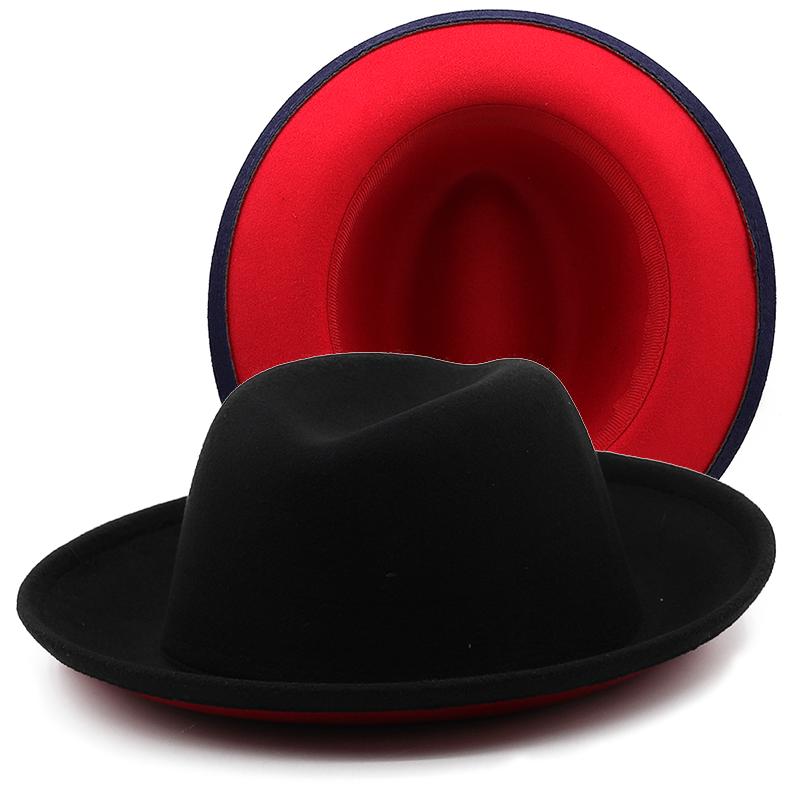 Colors Bicolor Wool Felt Derby Bowler Hat For Men Women Fashion