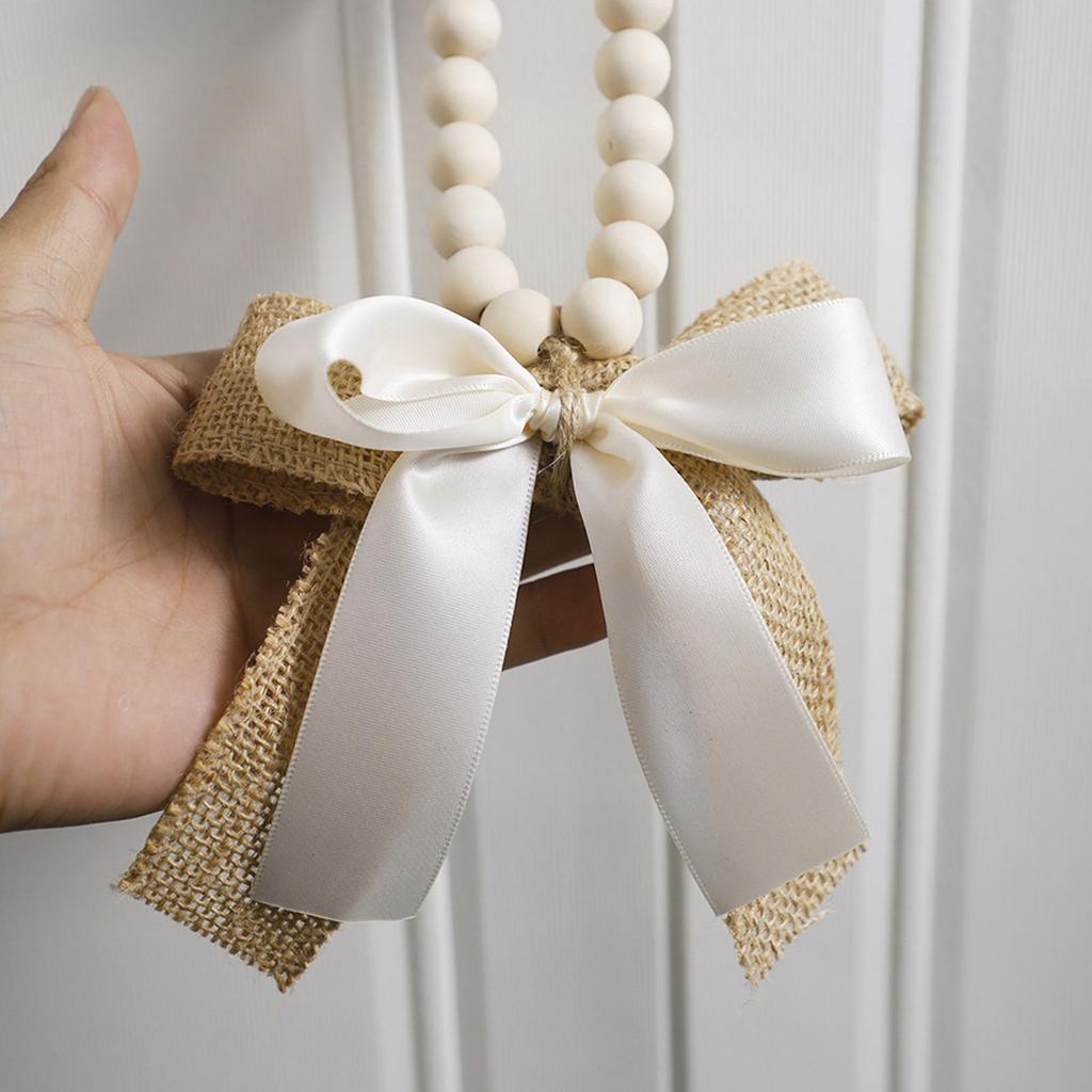 Farmhouses Styles Wood Beads Garlands For Bedroom Decors Tree Bag Craft for Creative Homes Decors Bedroom Accessories