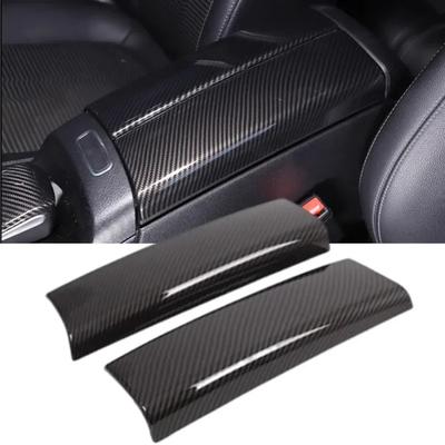 ABS Carbon Car Central Armrest Storage Box Panel Cover Trim For Mercedes Benz A B Class CLA GLA GLB W177 W247 C118 H247 2019-24