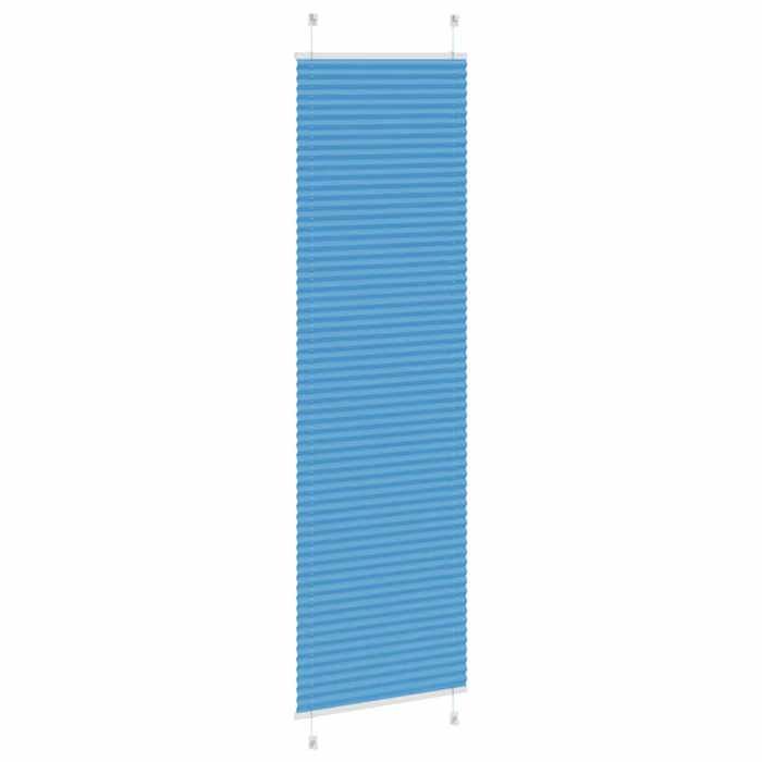 VidaXL Store Plissé Bleu 60x200 Cm Largeur Du Tissu 59,4 Cm Polyester, Window Pleated Blind, Accordion Blind, Blind 4015203