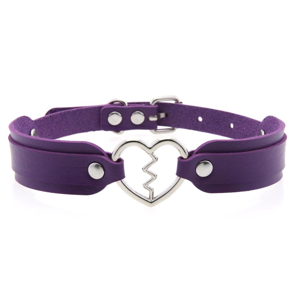 Collane con Ciondolo a Cuore Gotico Sexy alla Moda Vintage Gioielli Regalo Cuore Gotico in Pelle Collana Choker Punk da Donna Harajuku