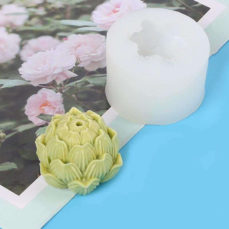 Stampo in Silicone Fiore di Peonia 3D per Candele, Sapone e Arte in Resina