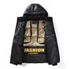 2025 Winter Warm Jacket Men's Trendy Brand Black Gold Bright Waterproof Warm Parka Short Women's Casual Down Cotton Padded Coat