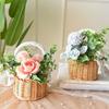 Flower Basket Rattan Portable Weaving Flower Crafts Floral Shop Basket Flower Basket Portable Flower Arrangement Flower Basket Handmade
