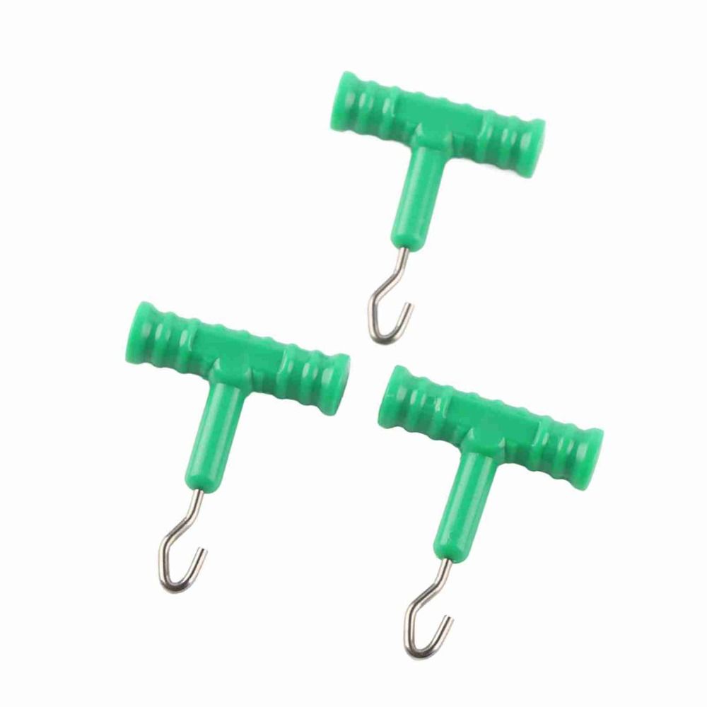 10 Pcs T Shape Handle Fishing Knot Puller ABS Rig Puller Knot Tools Barbel Fishing