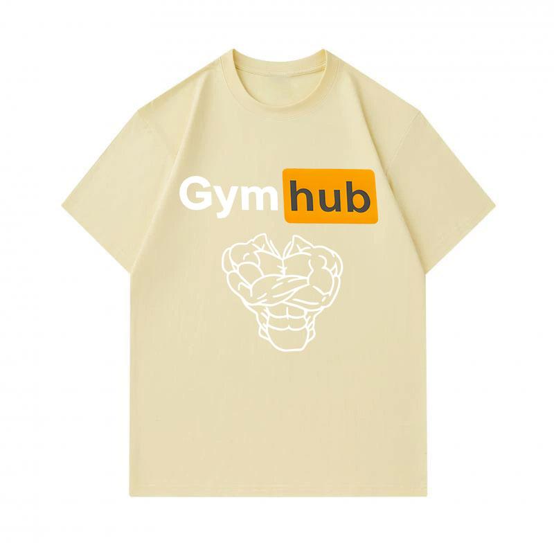 Men's 100% Cotton Crew Neck Short Sleeve T-Shirt, Funny Gym Muscular Heart Graphic Print Casual Workout Fitness Tee, Soft Breathable Daily Top for Gym