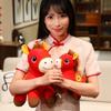 Plush Plush Pony Doll Stuffed Animal New Year Blessing Souvenir Plush Stuffed Animal Toy  Gift